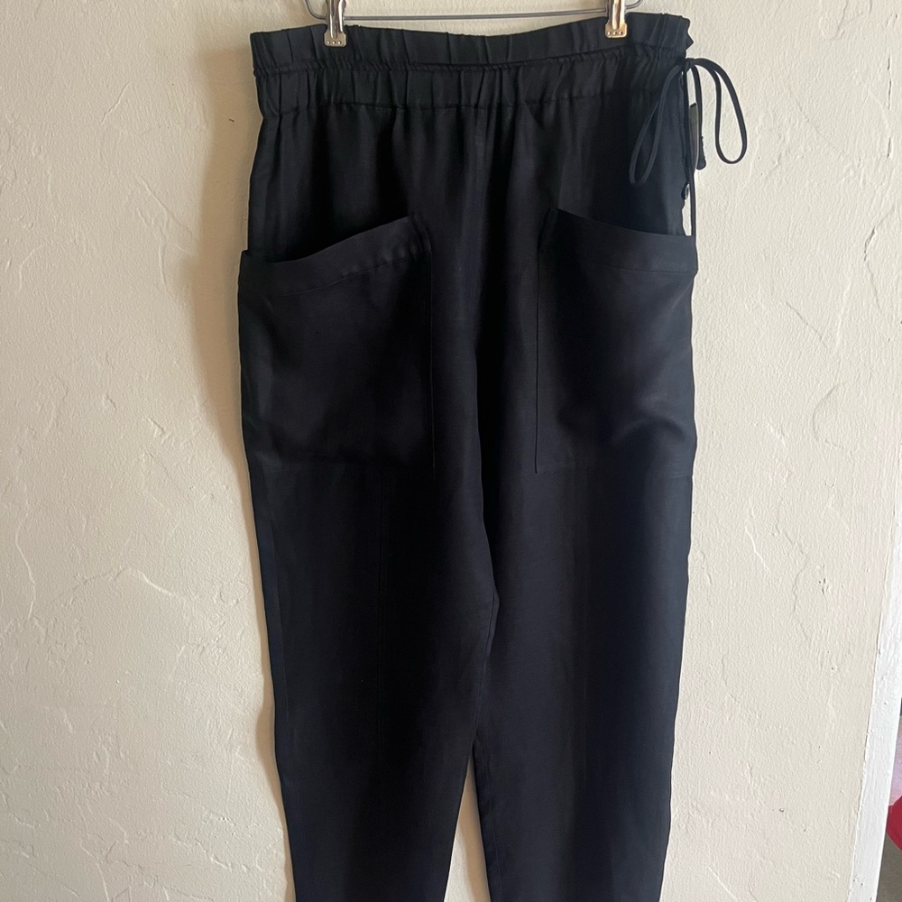 Apiece Apart High Waisted Button/Tie Side Linen Tencel Pants size 8